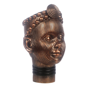 Olokun Head Antique Gold Ornament